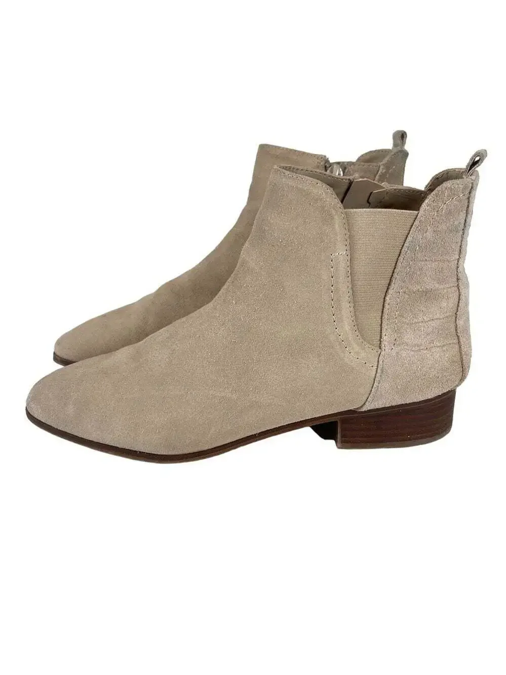 Aldo Torwenflex Chelsea Boots Women 9 Natural Almond Toe Slip On Ankle Boot